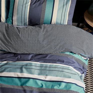 Loft Living Horizon Stripe Navy Duvet Set