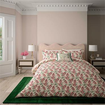 Sweet Tendrils Duvet Set Green/pink