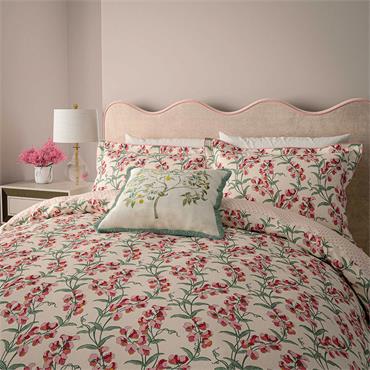 Sweet Tendrils Duvet Set Green/pink