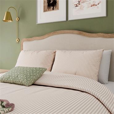 Helena Springfield Ticking Stripe Duvet Set Green
