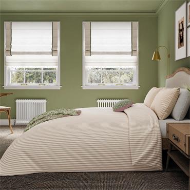 Helena Springfield Ticking Stripe Duvet Set Green