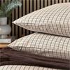 Calcio Tranquil Check Chocolate Duvet Set 