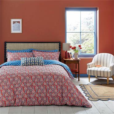 Land & Shore Willa Blue Red Duvet Set 