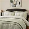 Bedeck Of Belfast Woven Waffle Stripe Sage Duvet Set