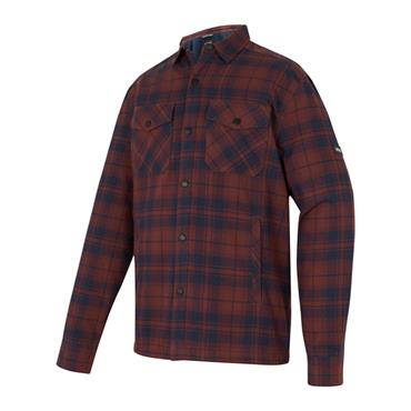 Spennith Shacket Navy/dark Cherry Check