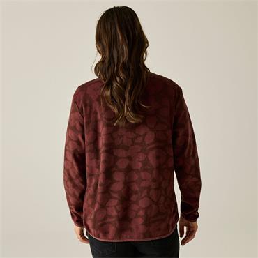Frankie Fleece Dark Cherry Shadow Floral