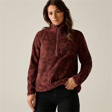 Frankie Fleece Dark Cherry Shadow Floral