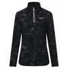 Margot 1/4 Zip Fleece Black Brushstroke Print
