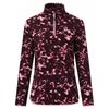 Margot 1/4 Zip Fleece Fig Brushstroke Print