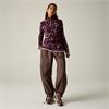 Margot 1/4 Zip Fleece Fig Brushstroke Print