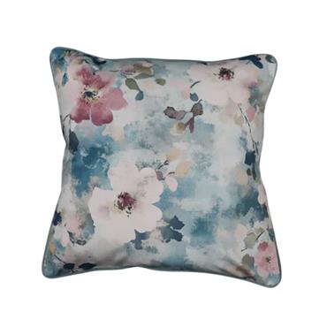 Fervor & Hue Cushion Velvet Watercolour Mini Floral 45x45cm