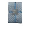 Fervor & Hue Quilted Velvet Throw Gentle Blue 270x130cm