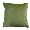Fervor & Hue Quilted Moss Green Cushion 50x50cm