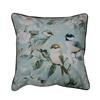 Fervor & Hue Velvet Dawn Chorus Grenn Cushion 45x45cm