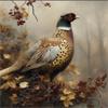 Fervor & Hue Cushion Woodland Pheasant 45X45Cm