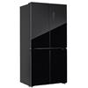 Powerpoint 4 Door Fridge Freezer Black Glass 91cm