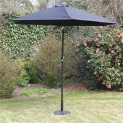 Culcita Black Steel Parasol with Crank 2.7m