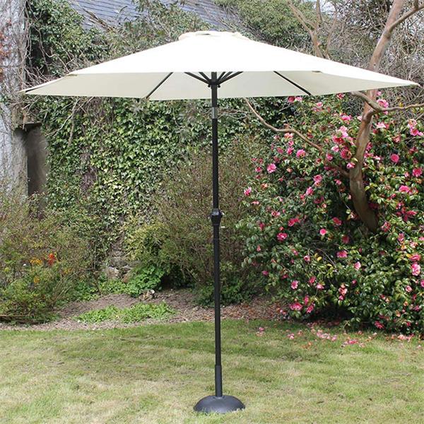 Cream Steel Parasol With Crank 2.7m Stakelums Home & Hardware