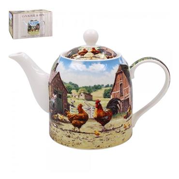 Cockerel And Hen Teapot