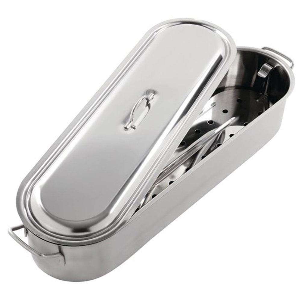 KitchenCraft Clearview Fish Poacher Stainless Steel 45cm Stakelums