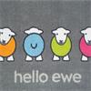 Hug Rug Hello Ewe Herdy Mat 50x75cm