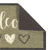 My Mat Indoor Welcome Hearts Sage Mat 50x75cm