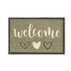 My Mat Indoor Welcome Hearts Sage Mat 50x75cm