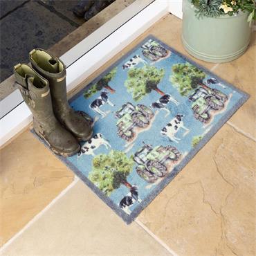 Hug Rug Farmyard Tractors & Cows Mat 65x85cm