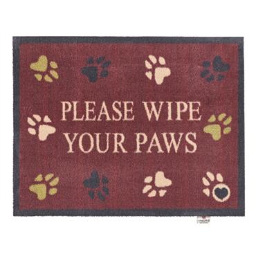 Hug Rug Wipe Your Paws Burgundy Mat 65x85cm