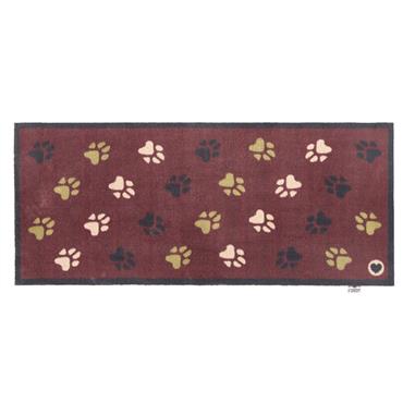 Hug Rug Wipe Your Paws Burgundy Runner 65x150cm