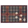 Howler & Scratch Plaid Paws Mat 50x75cm