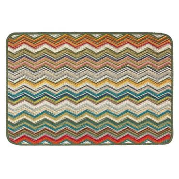 My Mat Candy Multi Green Zig Zag Mat 50x75cm