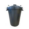 Protool Household Black Bin With Clips 85L