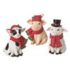 Sitting Christmas Farm Animal Decoration Assorted