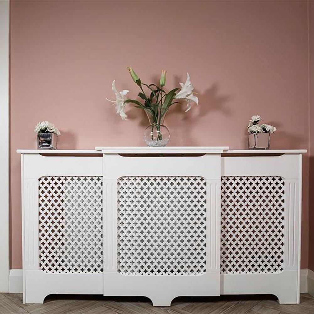 Tema Classic Adjustable White Radiator Cabinet Large | Stakelums Home ...