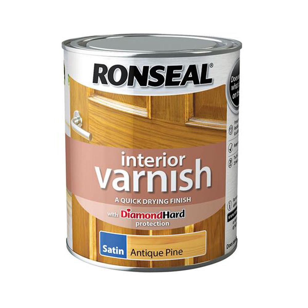 Ronseal Interior Varnish Satin Antique Pine 750ml Stakelums Home