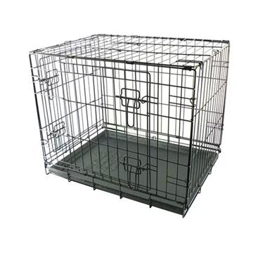 Black Fold Flat Dog Crate Small