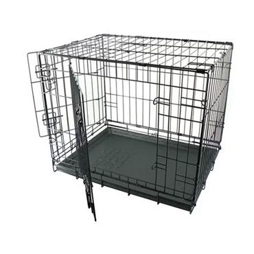 Black Fold Flat Dog Crate Medium