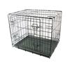 Black Fold Flat Dog Crate Large