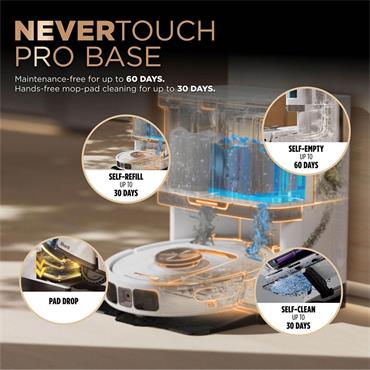 Shark Power Detect Never Touch 2 In 1 Robot Vacuum White