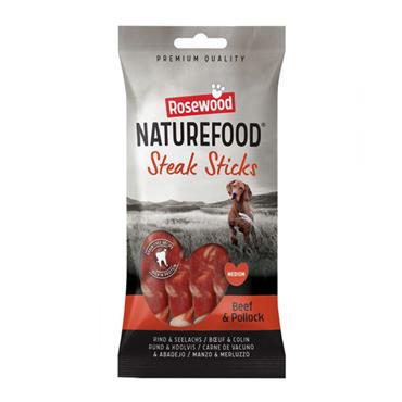 Naturefood Beef Steak Sticks Medium 90G