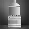 Smeg 90 Concert Classic Dual Fuel Range Cooker Steel
