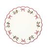 Scalloped Embroidered Bow Placemat