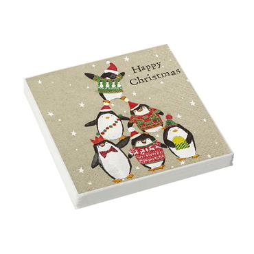 Happy Penguins Paper Napkins 33X33cm