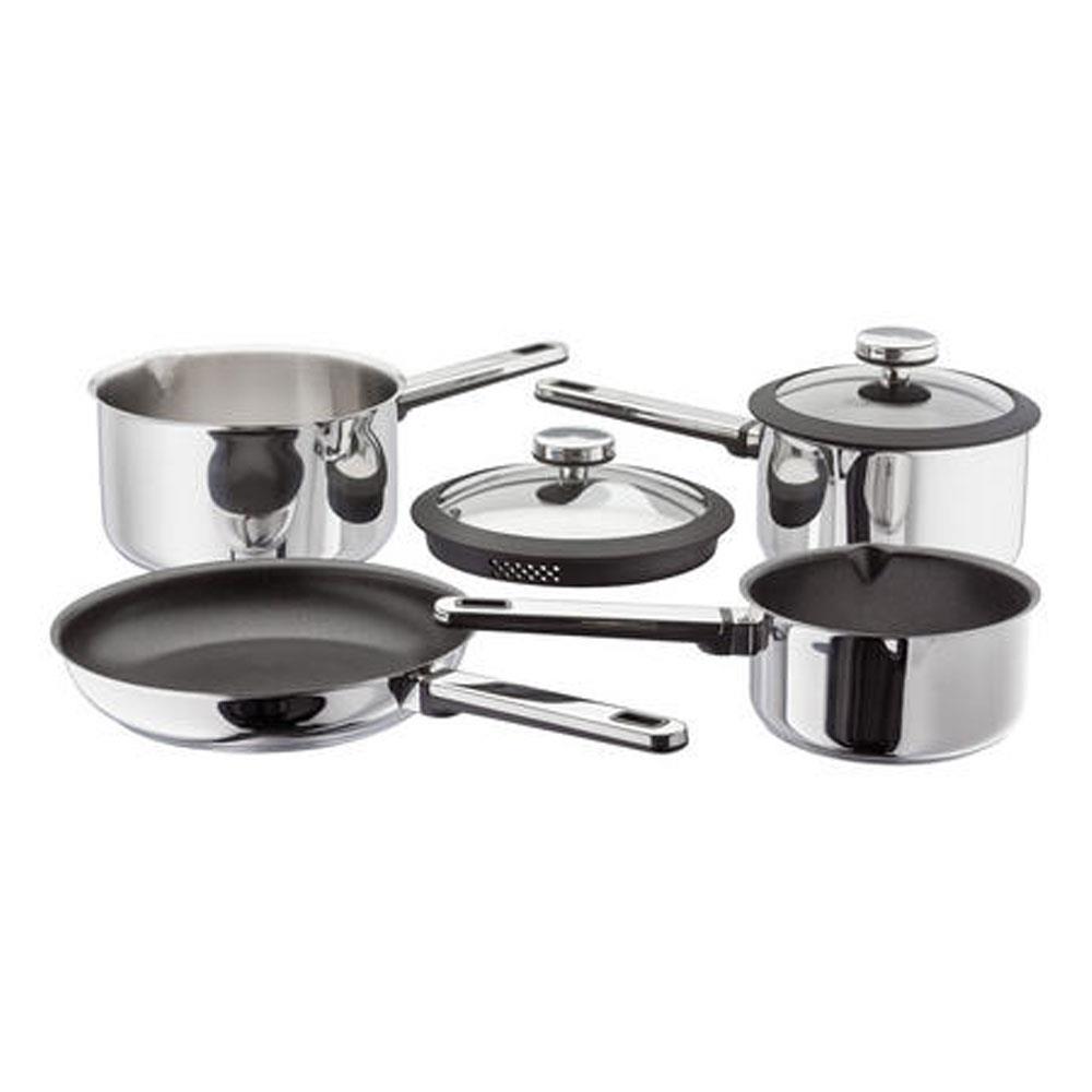 Stellar Stay Cool Draining Saucepan Set 4 Piece Stakelums Home