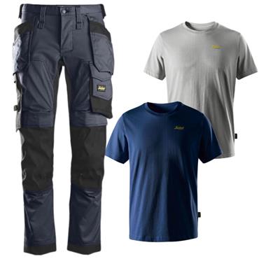 Snickers 6241 Trousers With Free Pack Of 2 T-Shirts