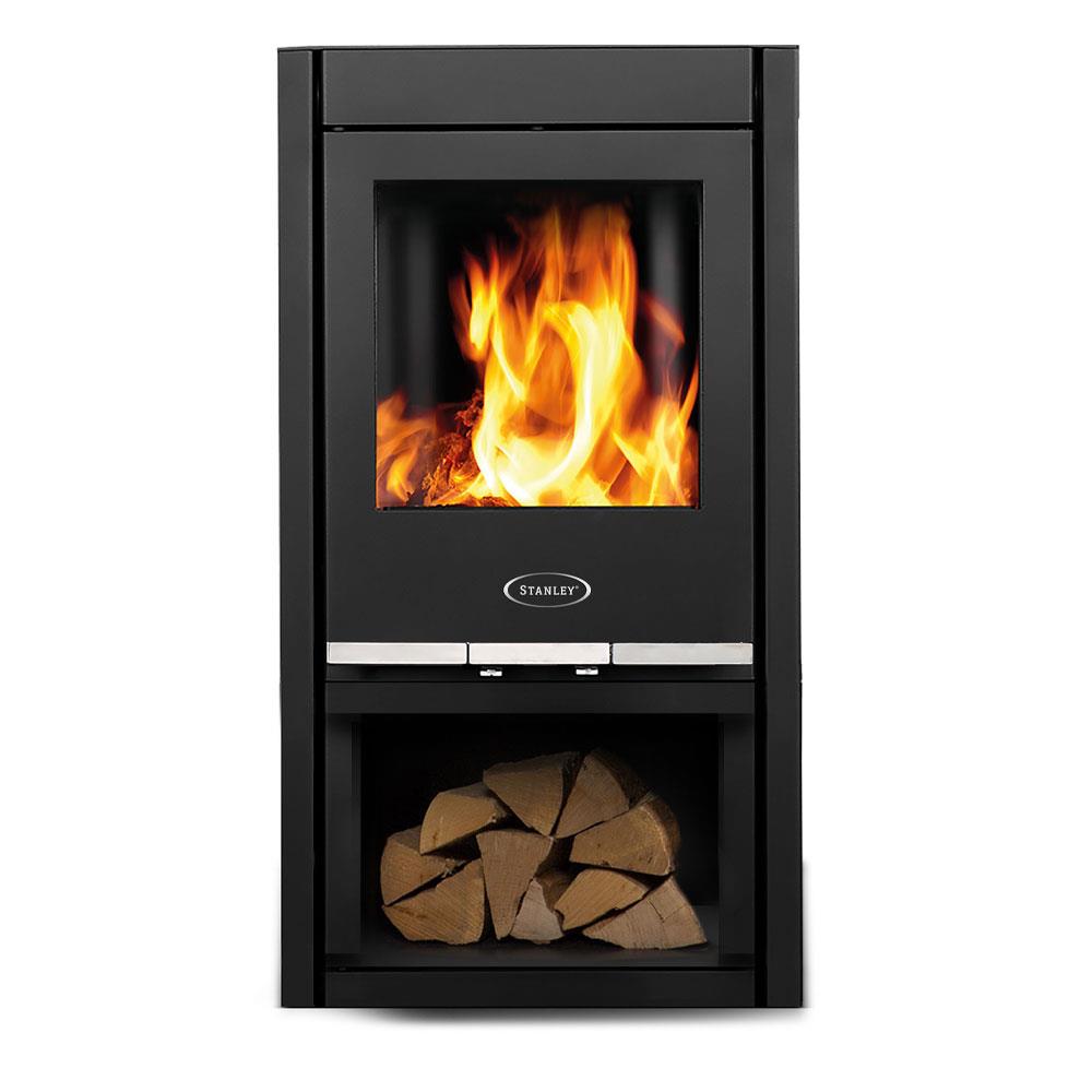 Waterford Stanley Solis F500 Wood Burning Curve Stove Graphite