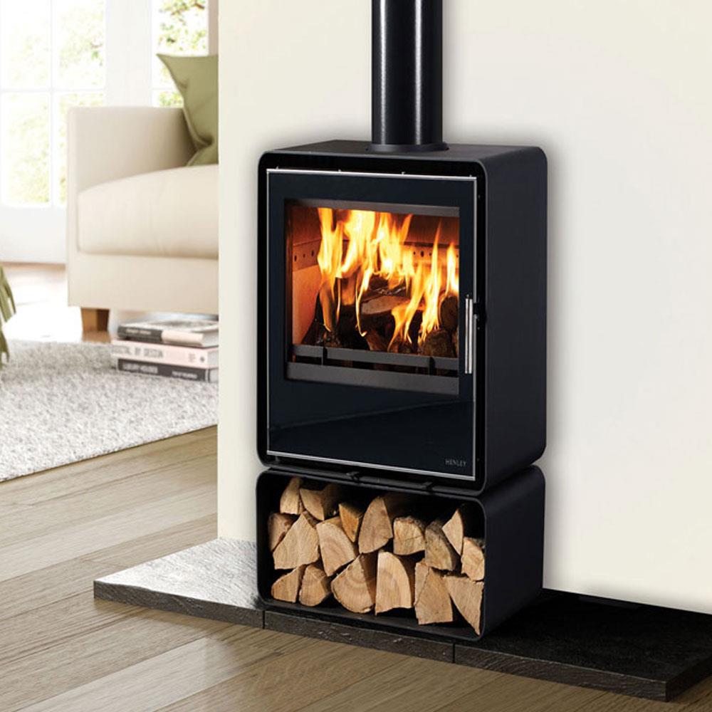 Henley Stoves Orion 400 5kW Multi Fuel Stove (Optional Logstore) Black