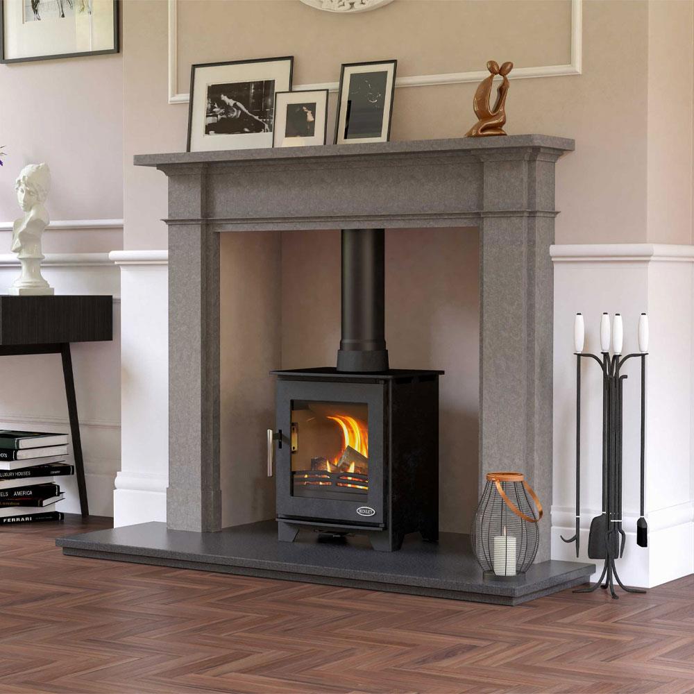 Henley Stoves Dalewood Compact Woodburning Stove Matt Black Stakelums