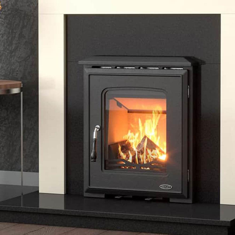 Henley Stoves Castlecove Woodburning Inset Stove Matt Black Stakelums